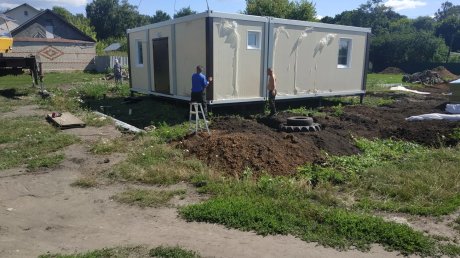 В селе Марат Башмаковского района началась установка ФАПа