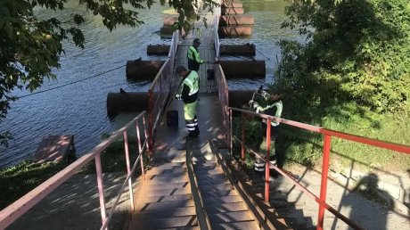 Ведущий на Пески понтонный мост открыли после ремонта
