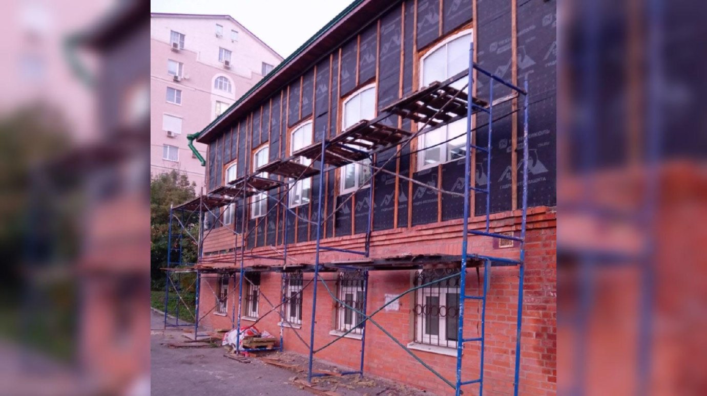 В Пензе продолжают реставрировать старинный дом на Куйбышева, 20