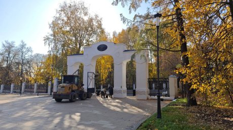 Входную группу парка Белинского обновили позже запланированного