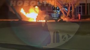 На улице Окружной в Пензе загорелась иномарка